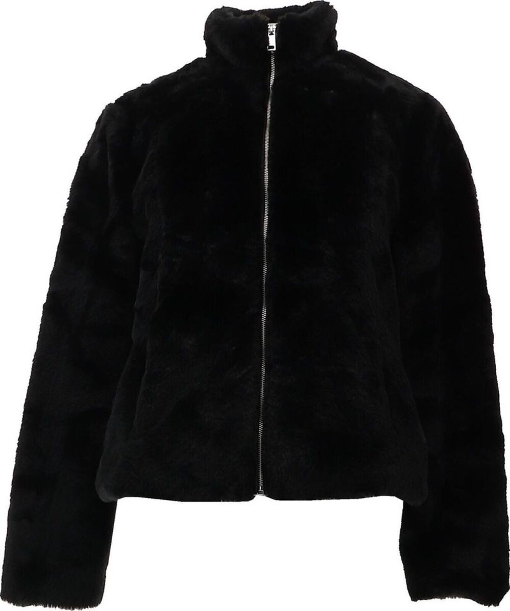 Colleen Lopez Print Faux Fur Bomber Jacket - Animal - Size M